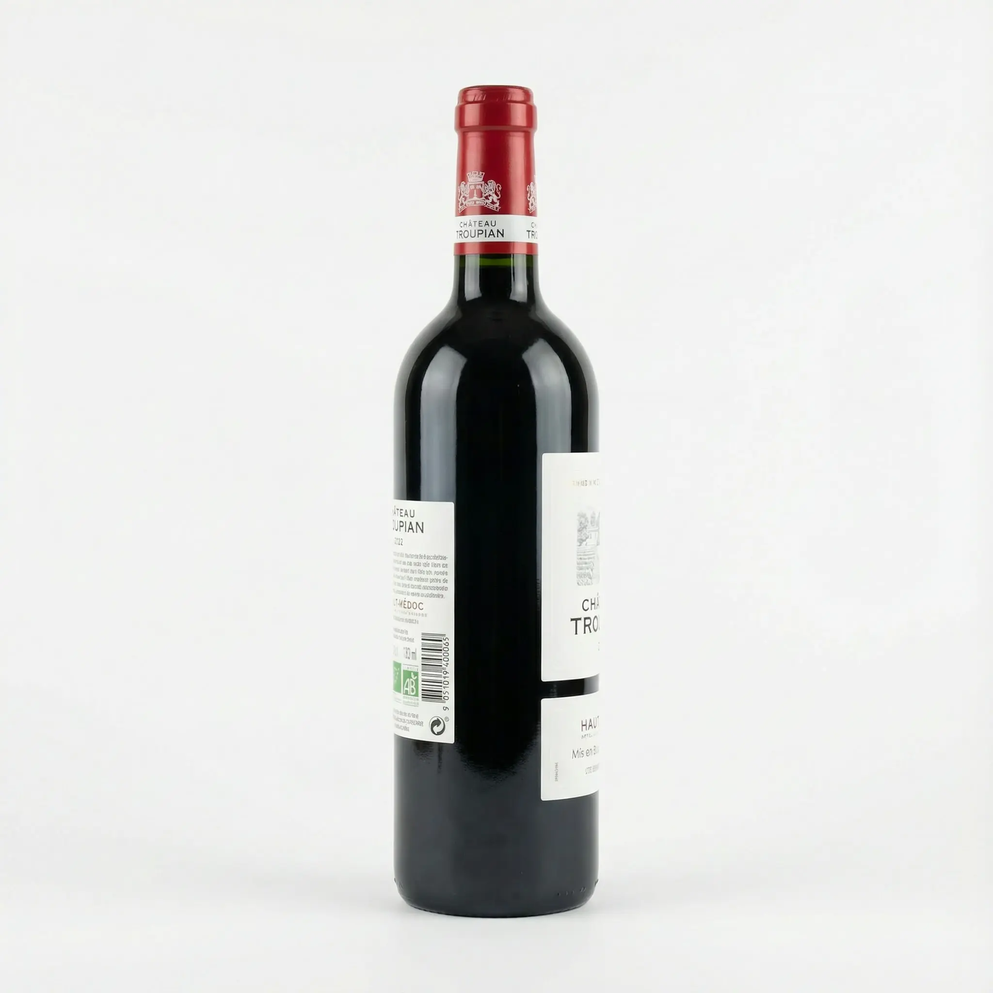 profil bouteille vin rouge haut medoc chateau troupian
